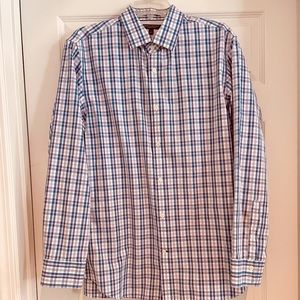 Banana Republic Blue Purple White Men’s Dress Shirt